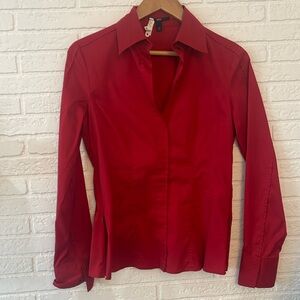 Red Boss Bashina stretch blouse, EUC